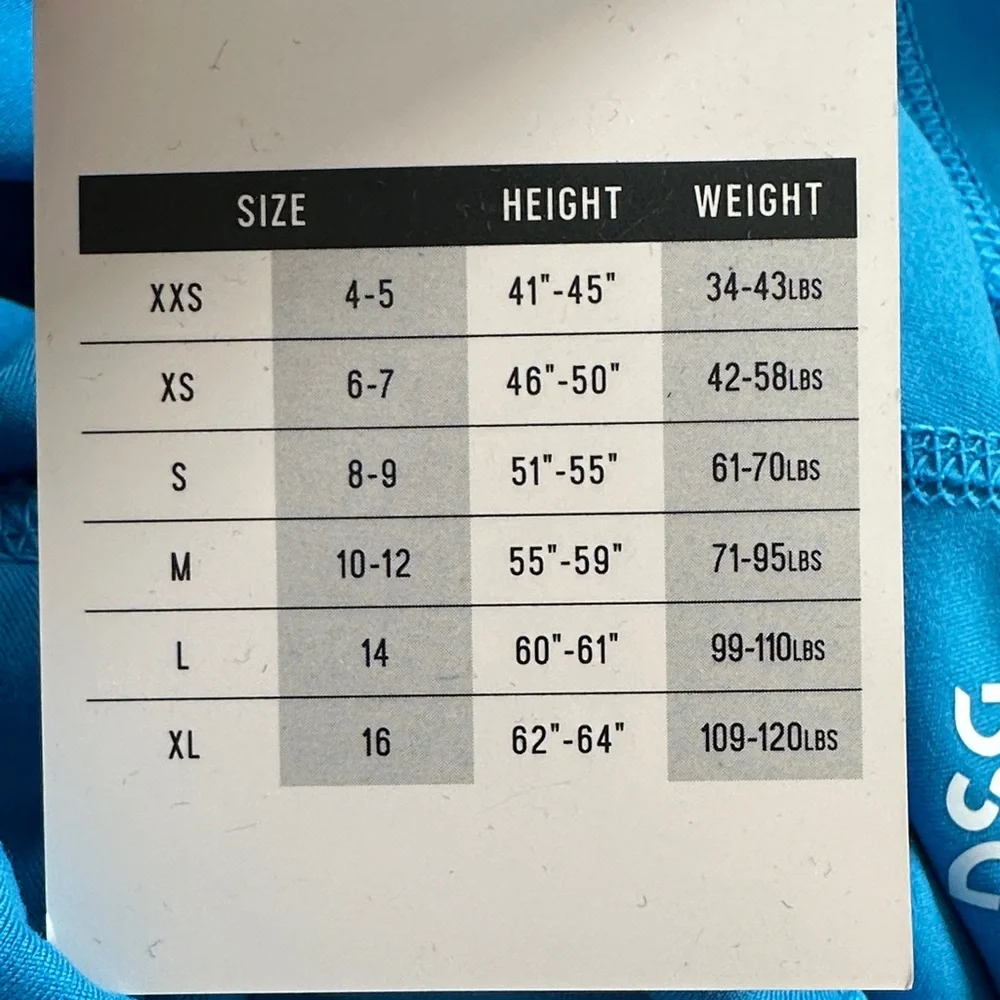 DSG Girls' Momentum High-Rise Leggings in Aqua Blue with White Stripes